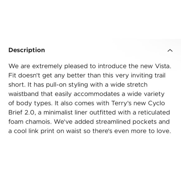 Terry Cycling Vista Short Size Large 2 in 1 Amemone Pockets Bike NWT Women's Bik - Picture 5 of 8